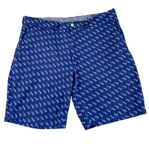 Polo Golf Ralph Lauren Leopard Chino Shorts Men's 36 Flat Front Casual Classic